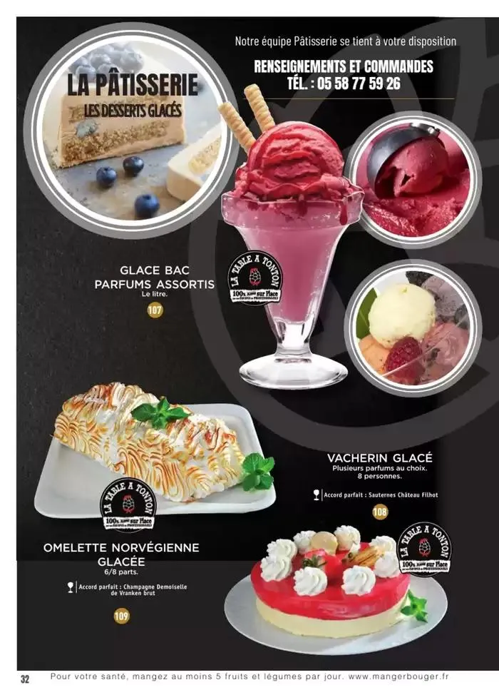 CARTE TRAITEUR PERMANENTE du 3 janvier au 31 décembre 2025 - Catalogue page 25