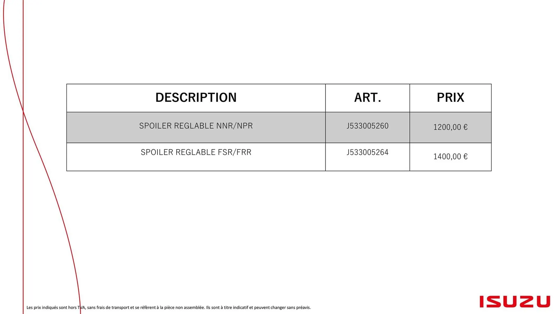 Catalogue Isuzu du 11 novembre au 30 avril 2026 - Catalogue page 11