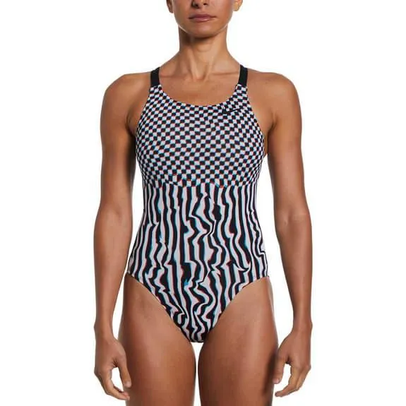 Maillot de bain Nike Swim Fast Back One Piece noir blanc bleu rouge femme