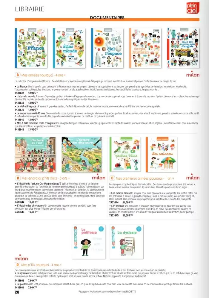 Écoles et loisirs 2025 du 1 janvier au 31 décembre 2025 - Catalogue page 20