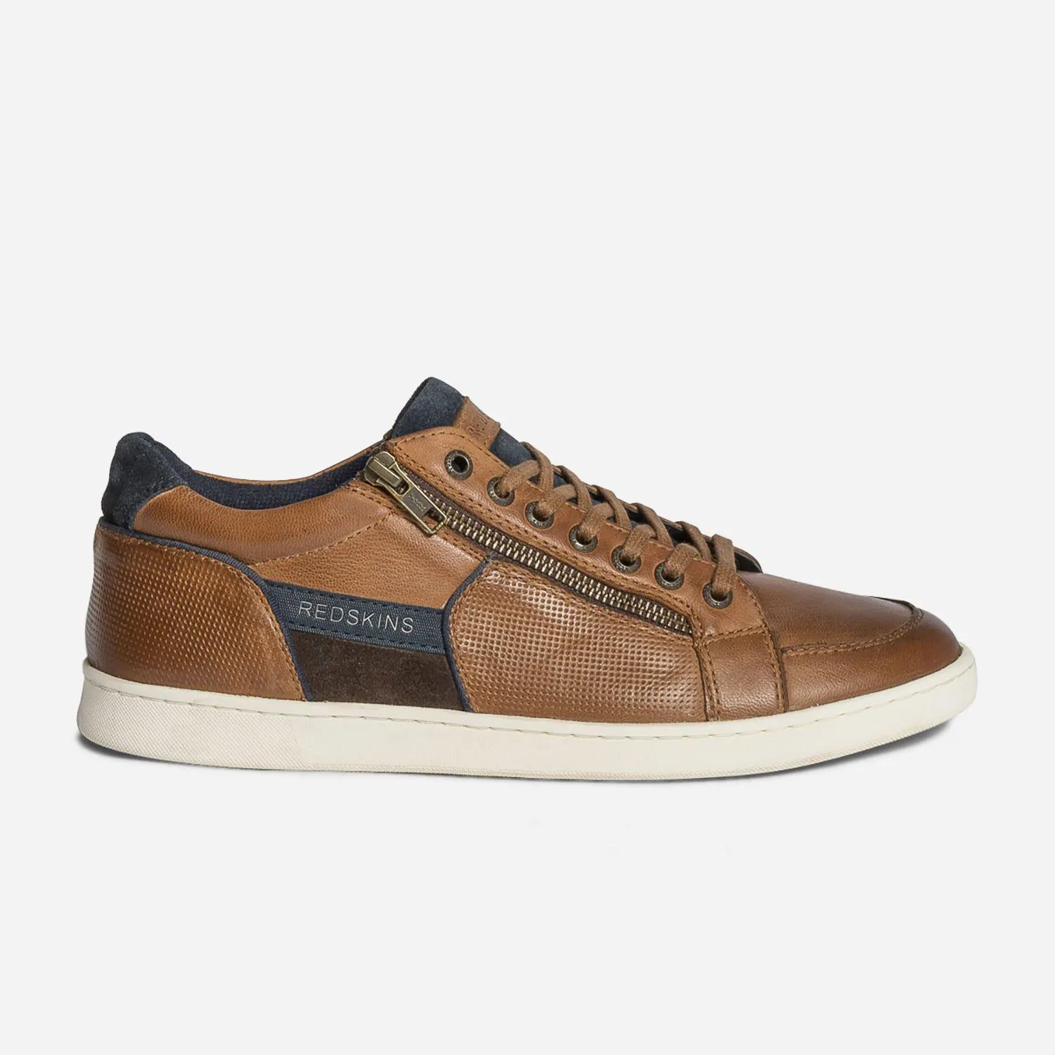 Tennis REDSKINS cognac en cuir