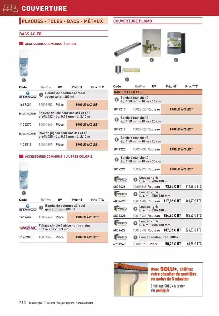 Matériaux 2025 du 1 janvier au 31 décembre 2025 - Catalogue page 210