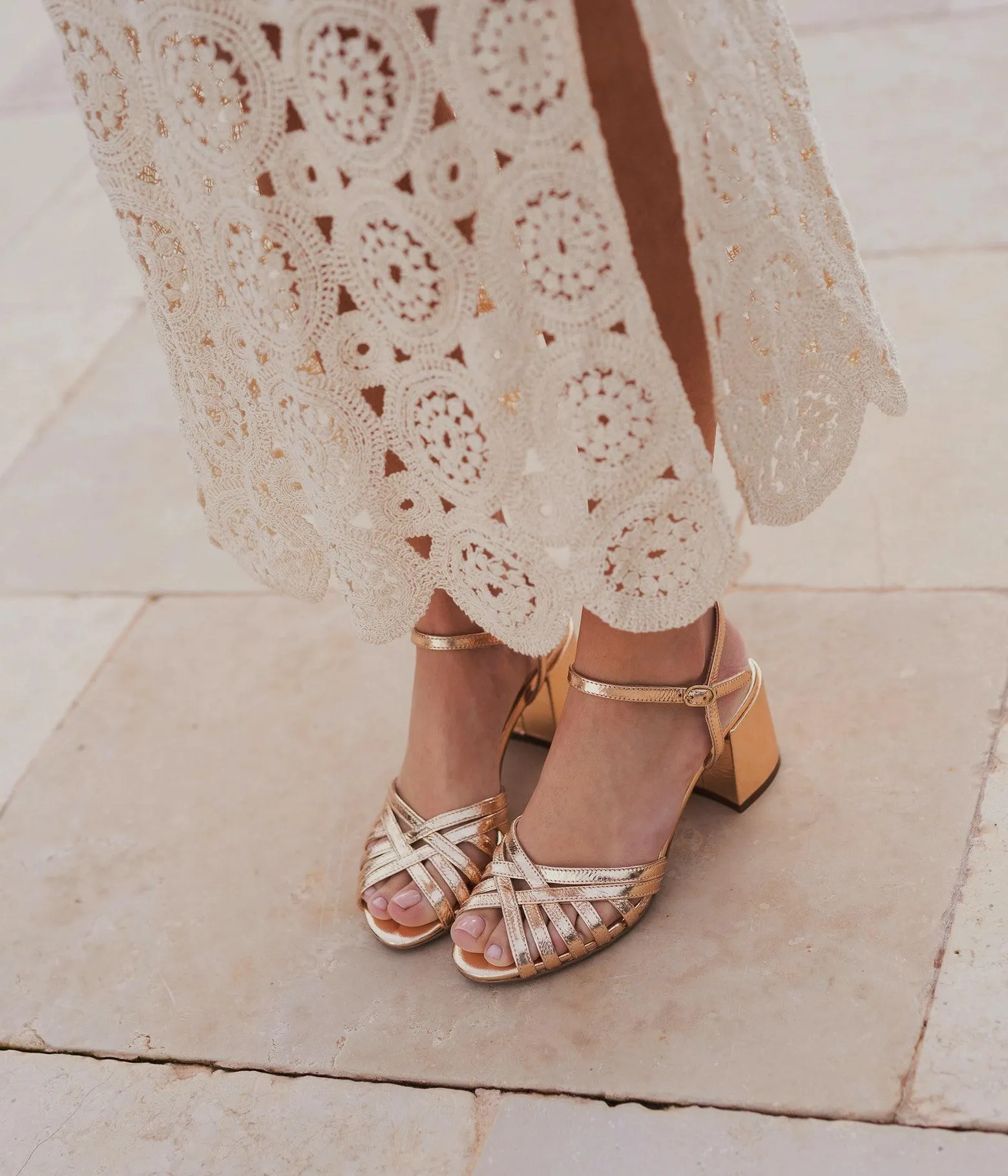 SANDALE PRAGUE DORÉ