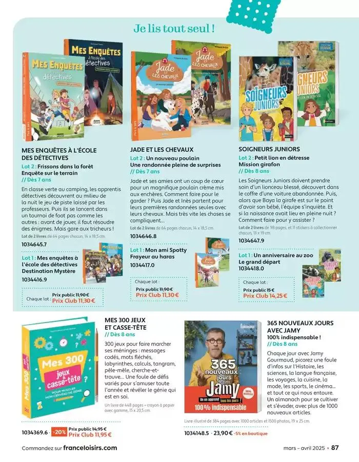 Mars - Avril 2025 du 4 mars au 30 avril 2025 - Catalogue page 87