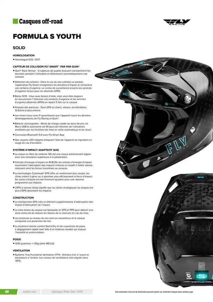 FLY RACING 2025 du 20 novembre au 31 août 2025 - Catalogue page 90