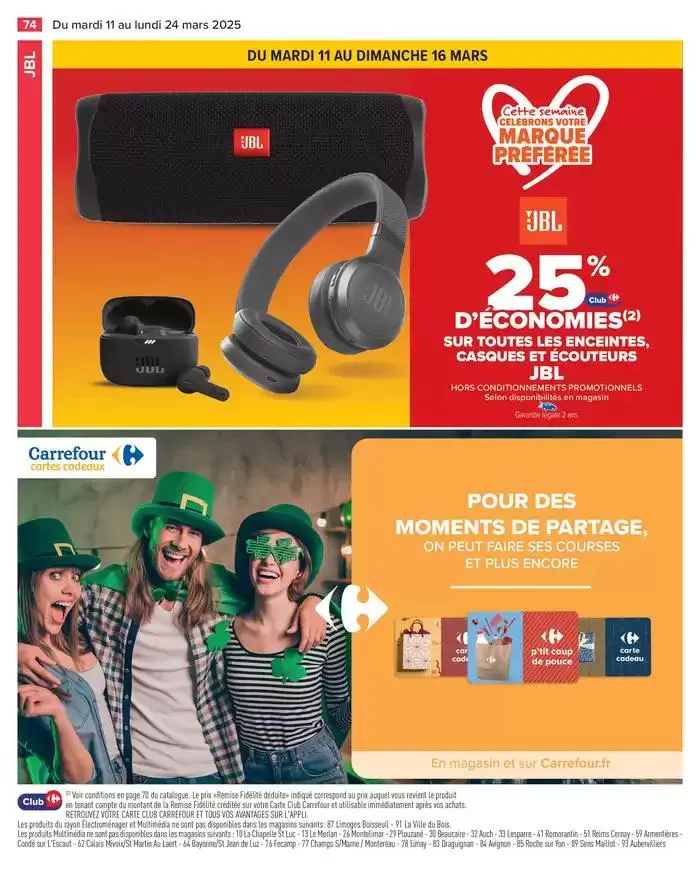 LES JOURS MEILLEURS AVEC LES PRODUITS CARREFOUR du 11 mars au 24 mars 2025 - Catalogue page 76
