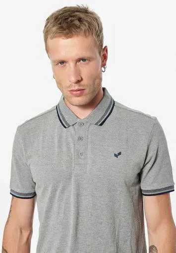 Polo gris Homme en 100% coton bio