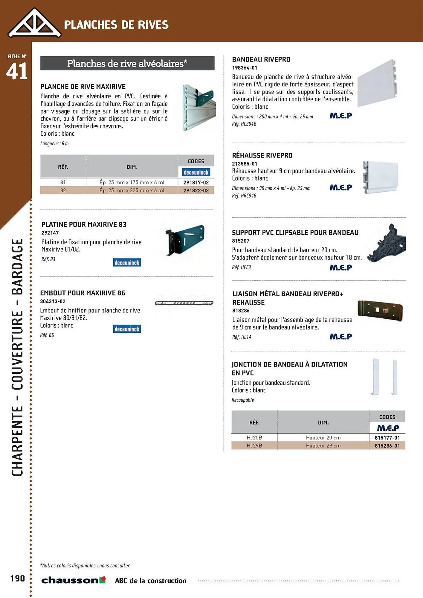Catalogue Chausson Matériaux du 2 mai au 31 décembre 2025 - Catalogue page 192