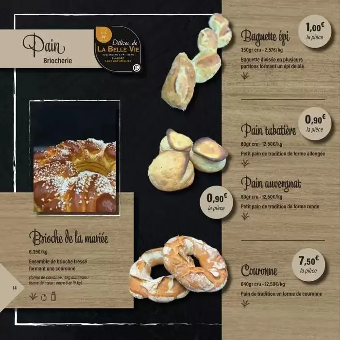 CARTE TRAITEUR PERMANENTE du 1 avril au 31 mars 2026 - Catalogue page 14