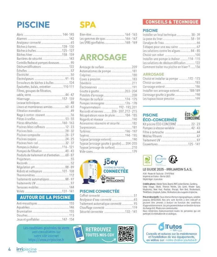 Les plaisir de l'eau Piscine,Spa,Arrosage du 10 mars au 31 décembre 2025 - Catalogue page 4