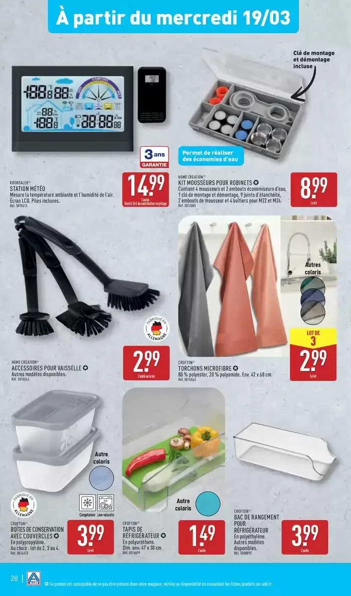 Arrivages marques Aldi à prix discount du 18 mars au 24 mars 2025 - Catalogue page 31
