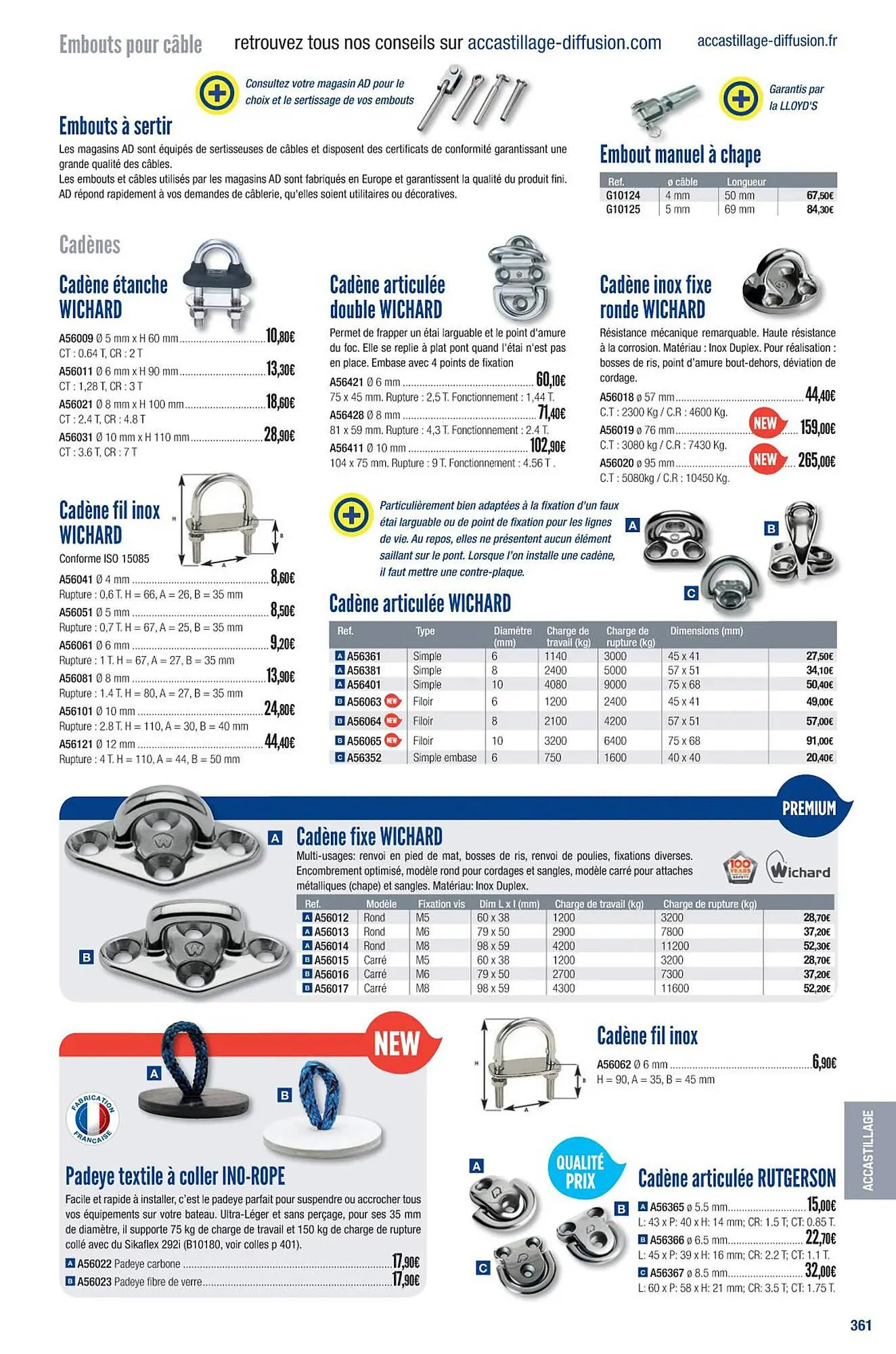 Catalogue Accastillage Diffusion du 1 mars au 31 décembre 2023 - Catalogue page 363
