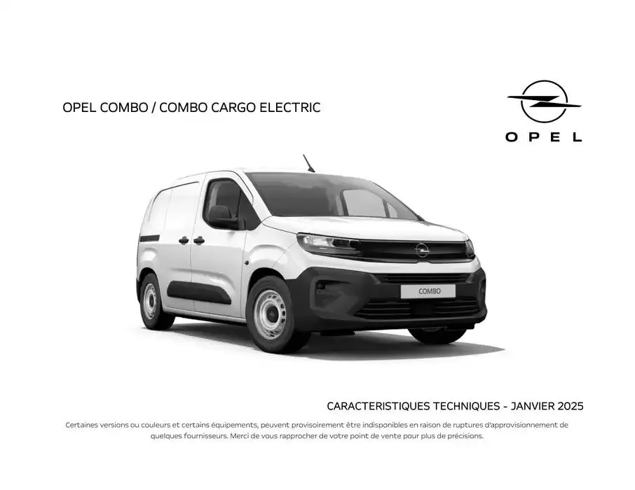 Opel Combo Cargo du 4 avril au 4 avril 2026 - Catalogue page 1