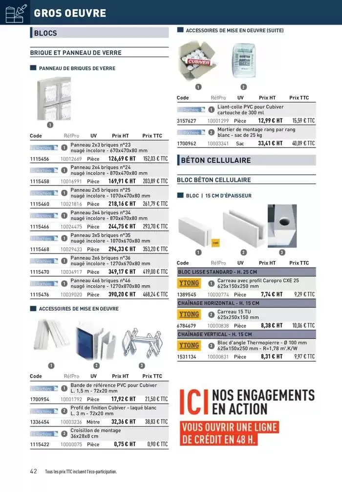 Matériaux 2025 du 1 janvier au 31 décembre 2025 - Catalogue page 42