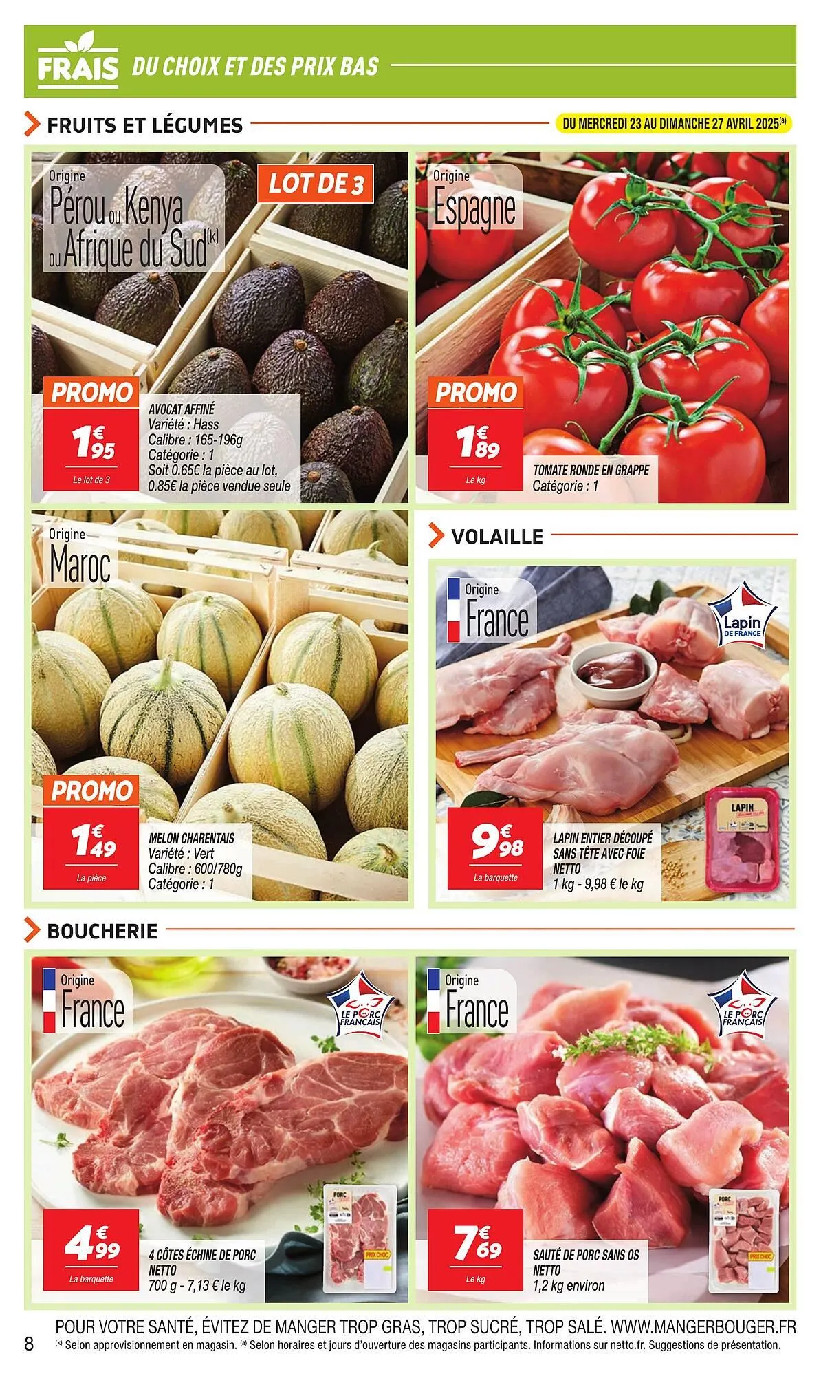 Catalogue Netto du 22 avril au 28 avril 2025 - Catalogue page 8
