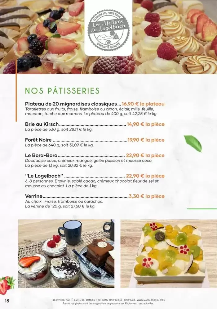 CARTE TRAITEUR 2025 du 31 mars au 31 décembre 2025 - Catalogue page 18