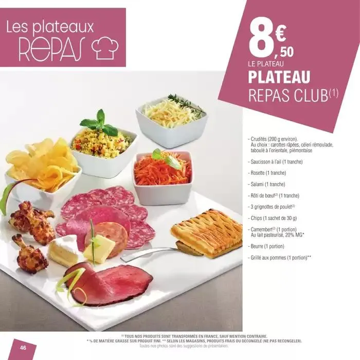 CARTE TRAITEUR PERMANENTE - MIXTE du 27 mars au 24 novembre 2025 - Catalogue page 46