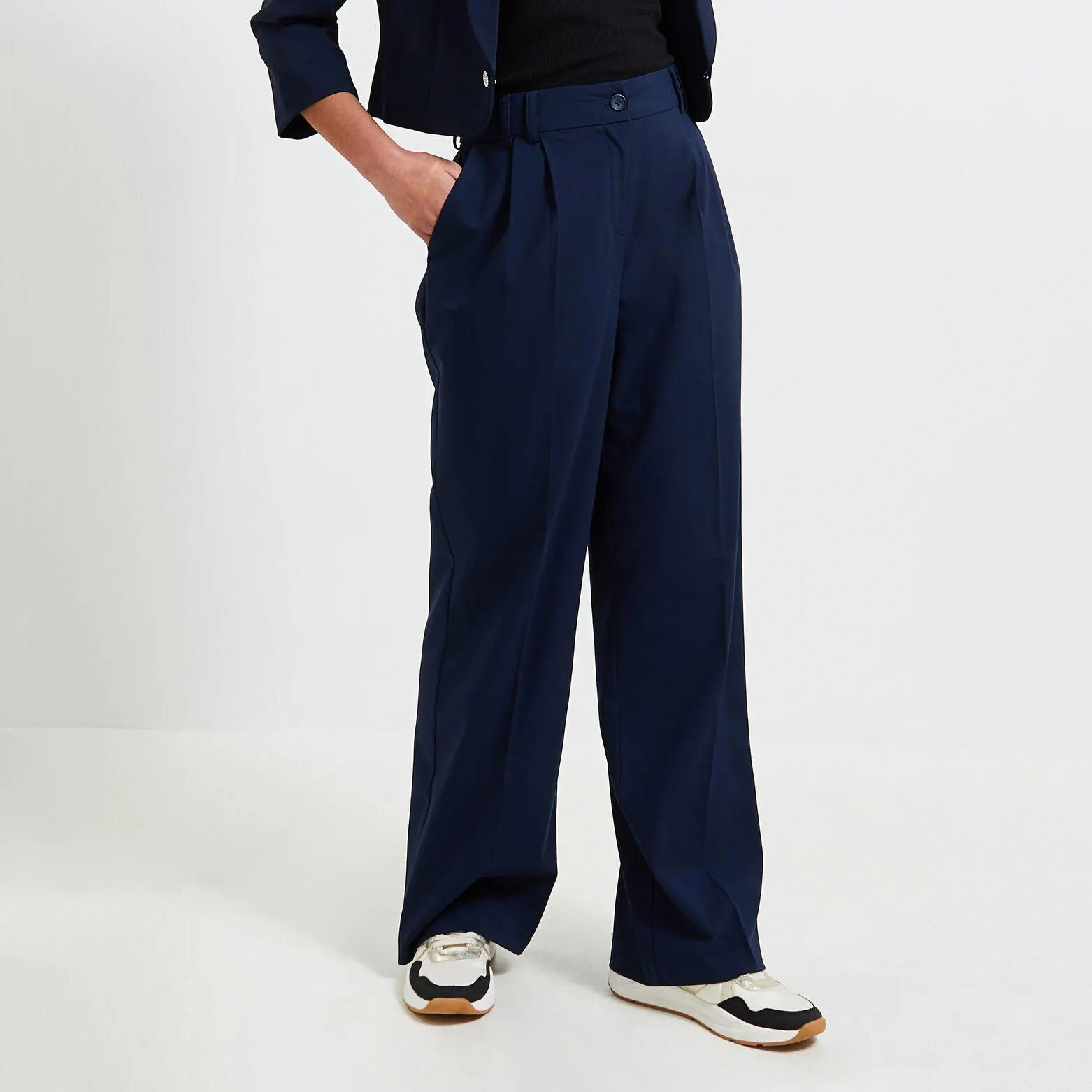 Pantalon à pince large femme