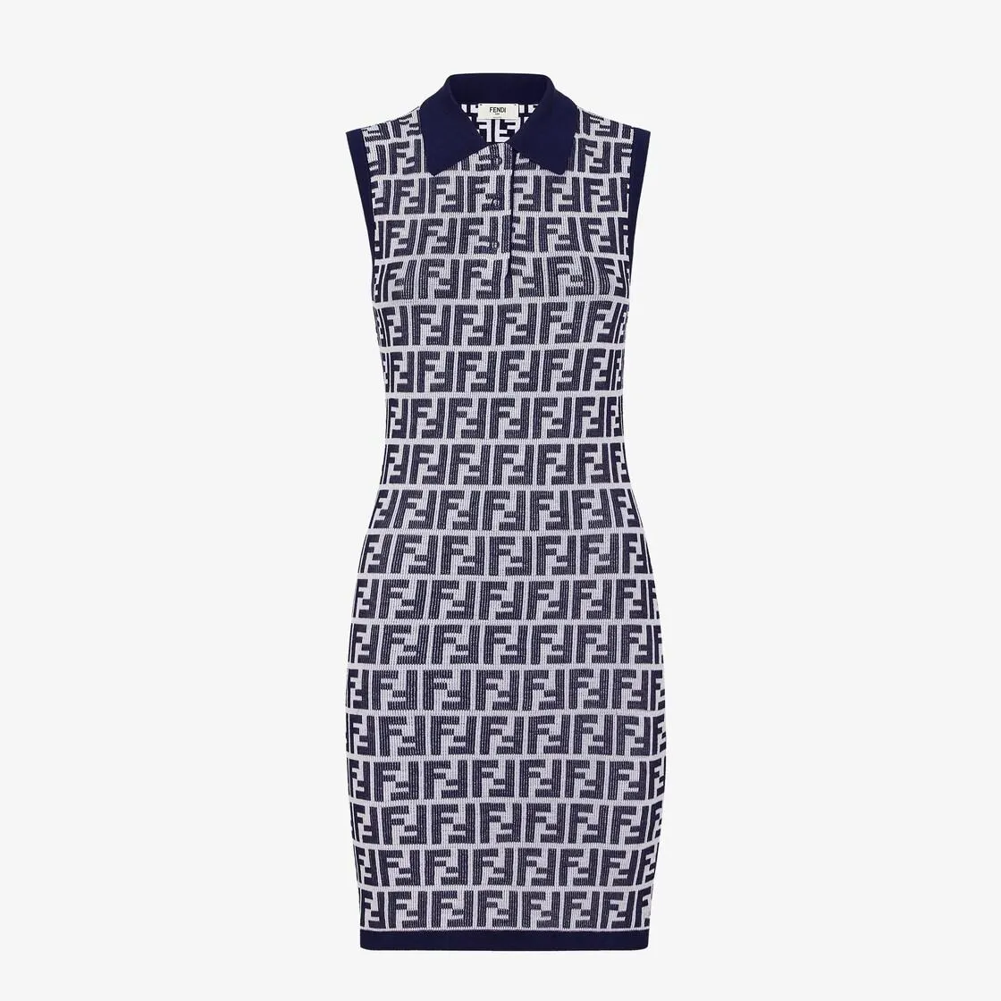 Navy blue FF cotton dress