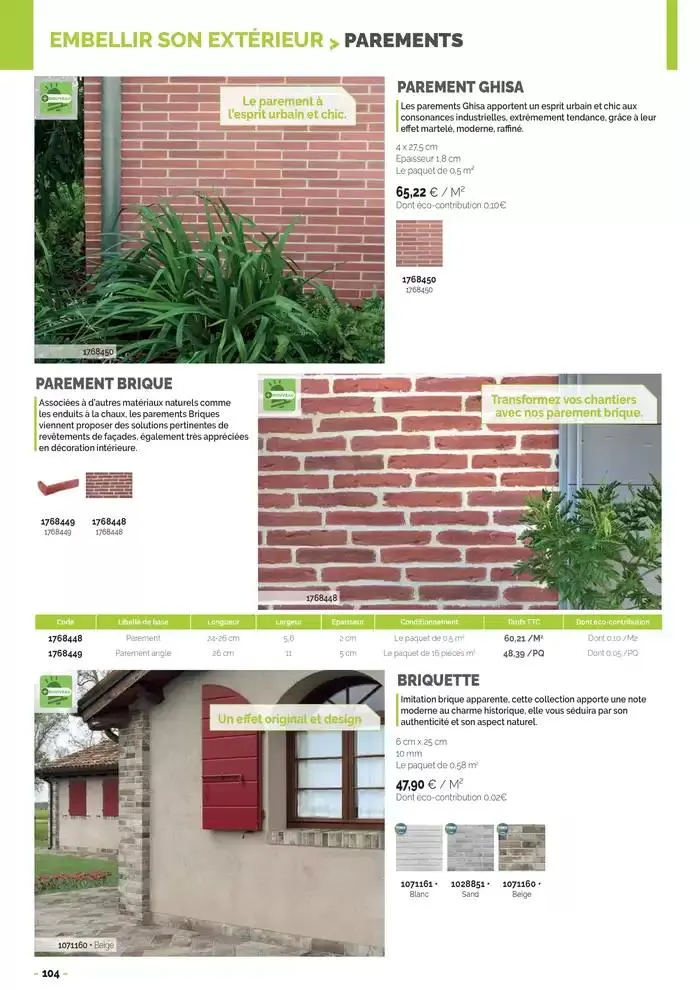 Aménagements Extérieurs 2025 du 30 avril au 31 décembre 2025 - Catalogue page 104