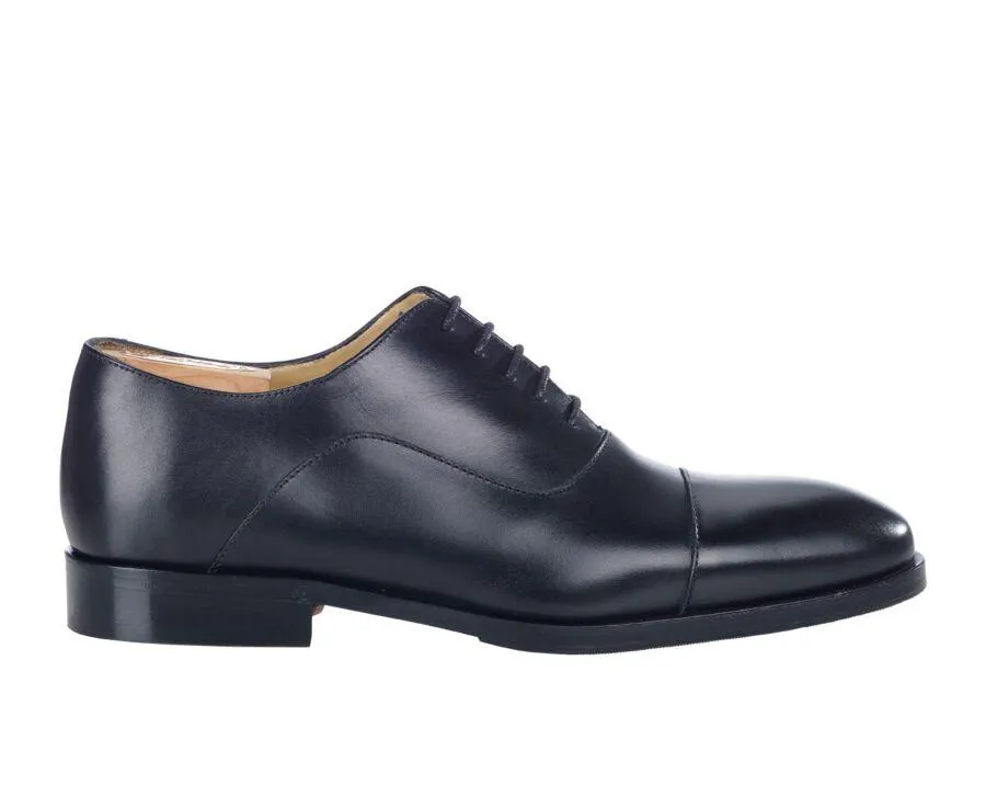 Richelieu homme Noir semelle cuir avec patin - GRAKLEY