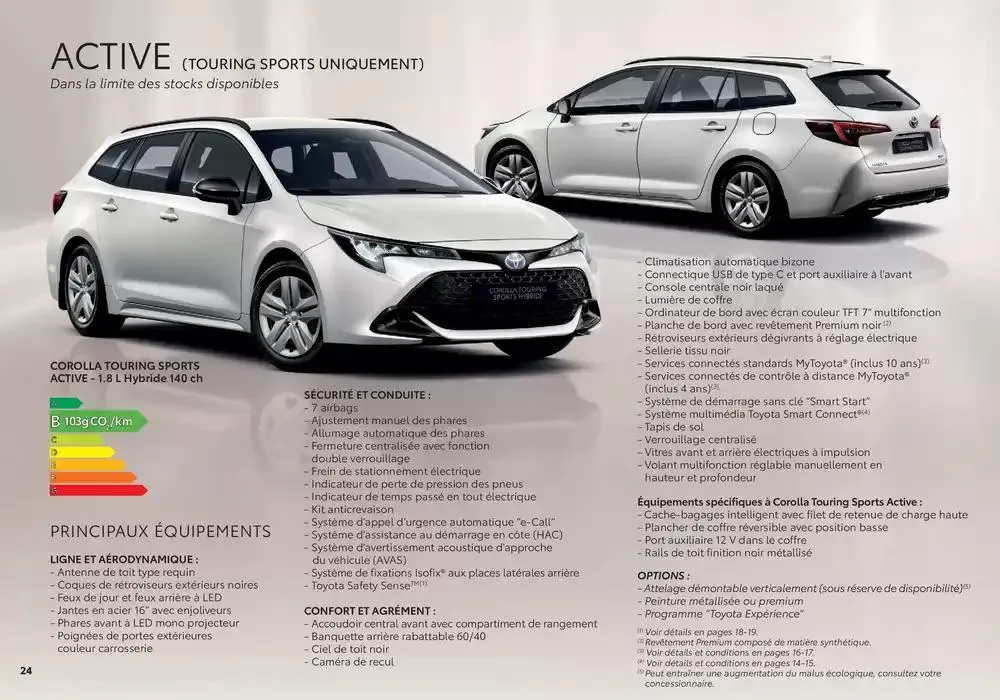 Toyota Corolla  du 1 avril au 1 avril 2026 - Catalogue page 24