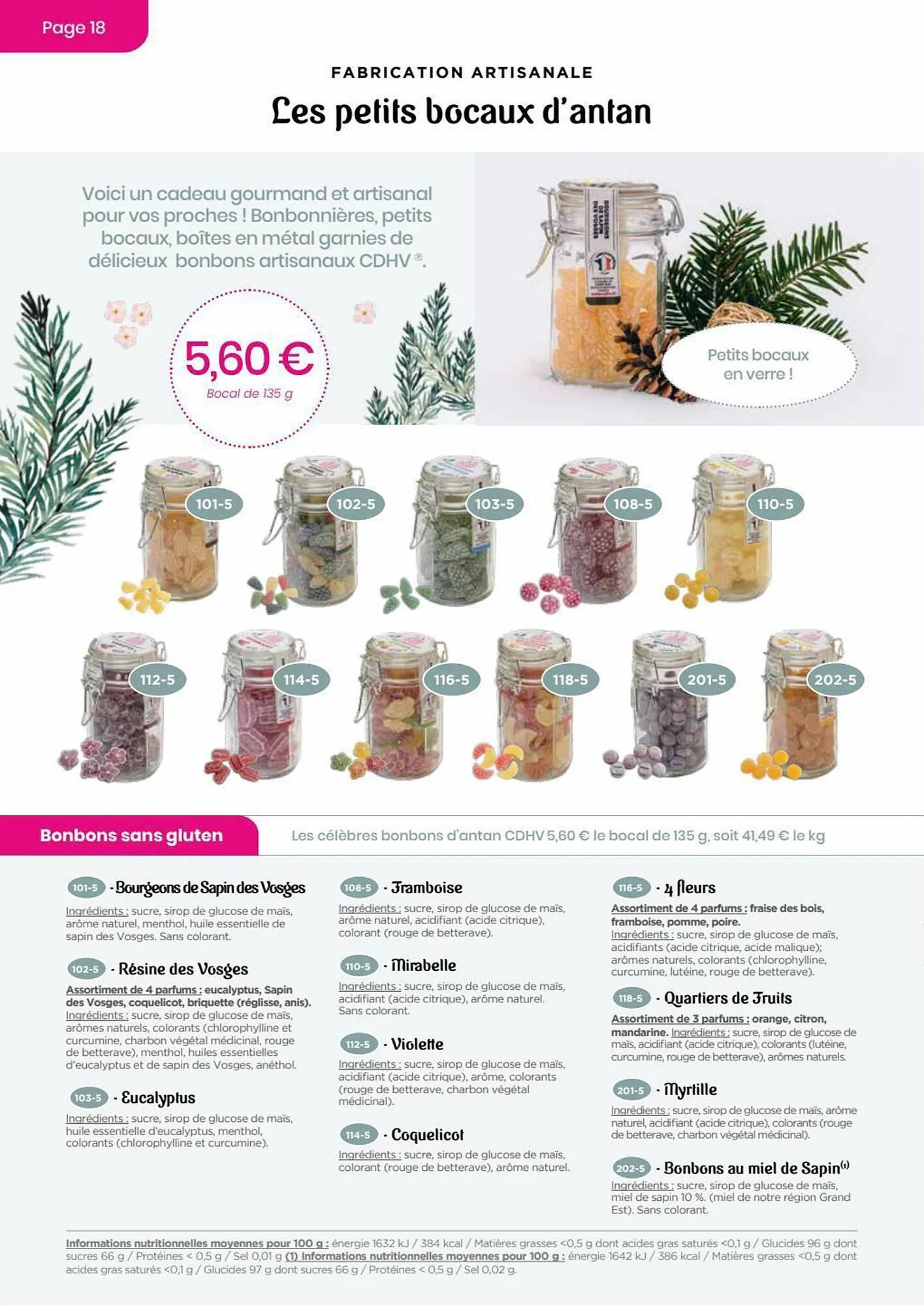 Catalogue Confiserie des Hautes Vosges du 13 juillet au 31 décembre 2023 - Catalogue page 18