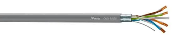 Câble Ethernet Cat 6 FTP 4 paires 0,57 mm² gris - 50 m - Nexans