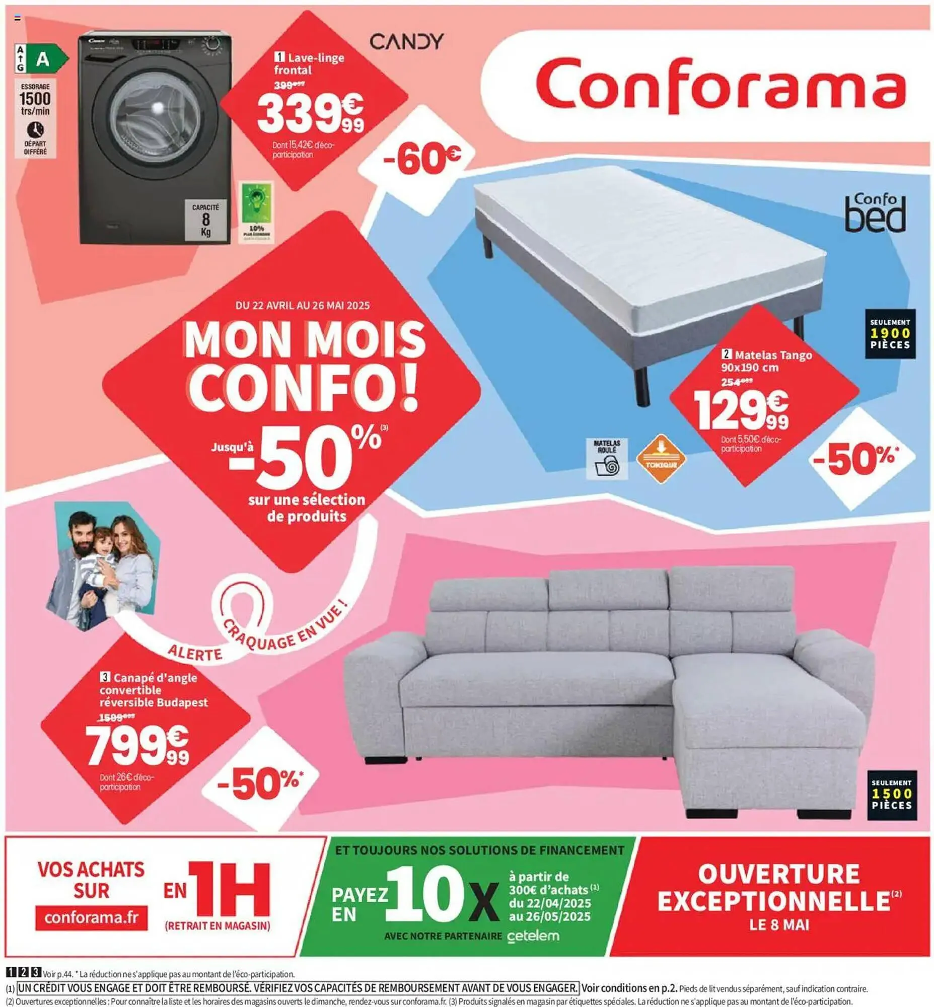 Catalogue Conforama du 22 avril au 26 mai 2025 - Catalogue page 1