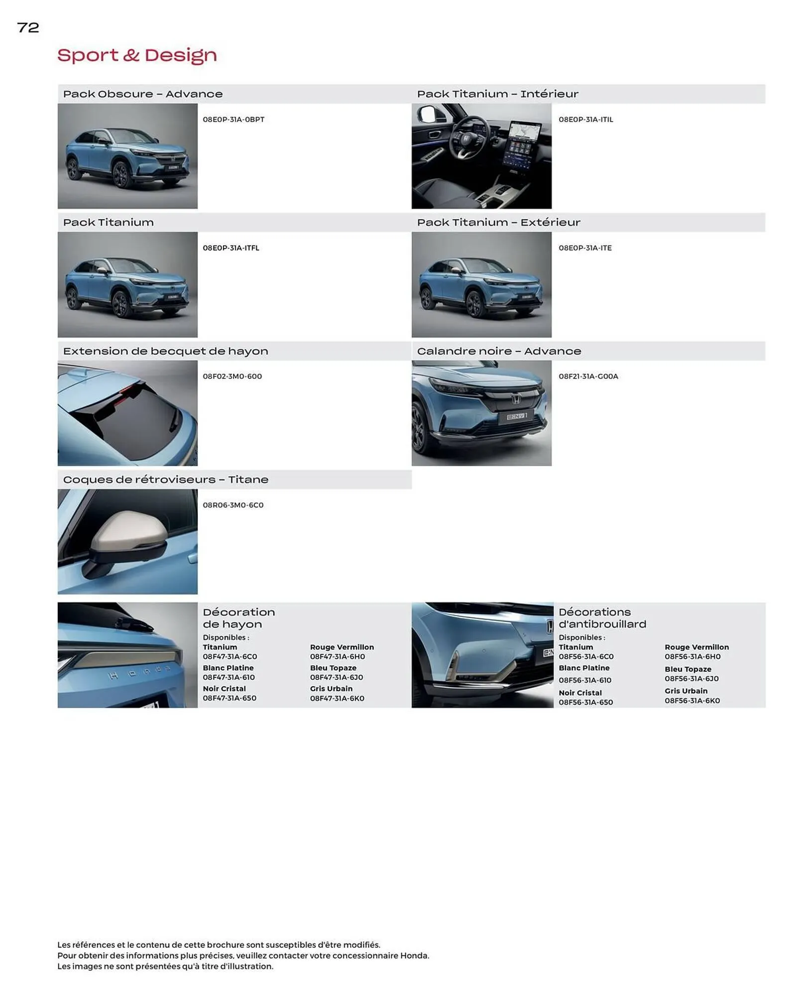 Catalogue Honda du 10 juin au 31 mars 2026 - Catalogue page 72