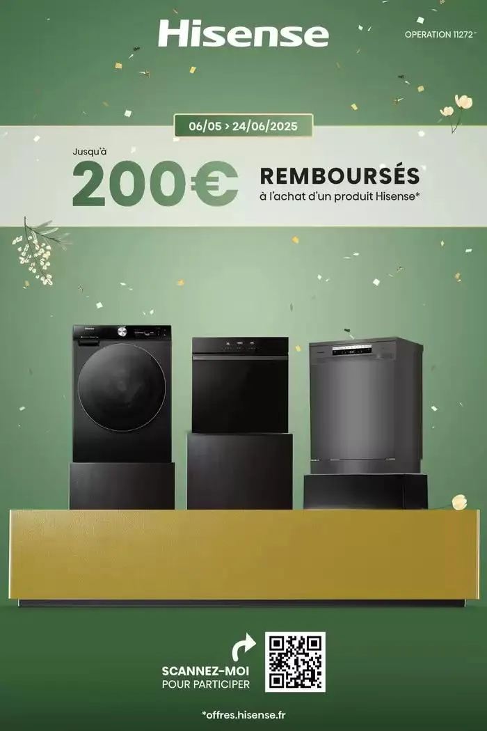 OFFRE Hisense : jusqu'à 200€ remboursés ! du 6 mai au 24 juin 2025 - Catalogue page 1