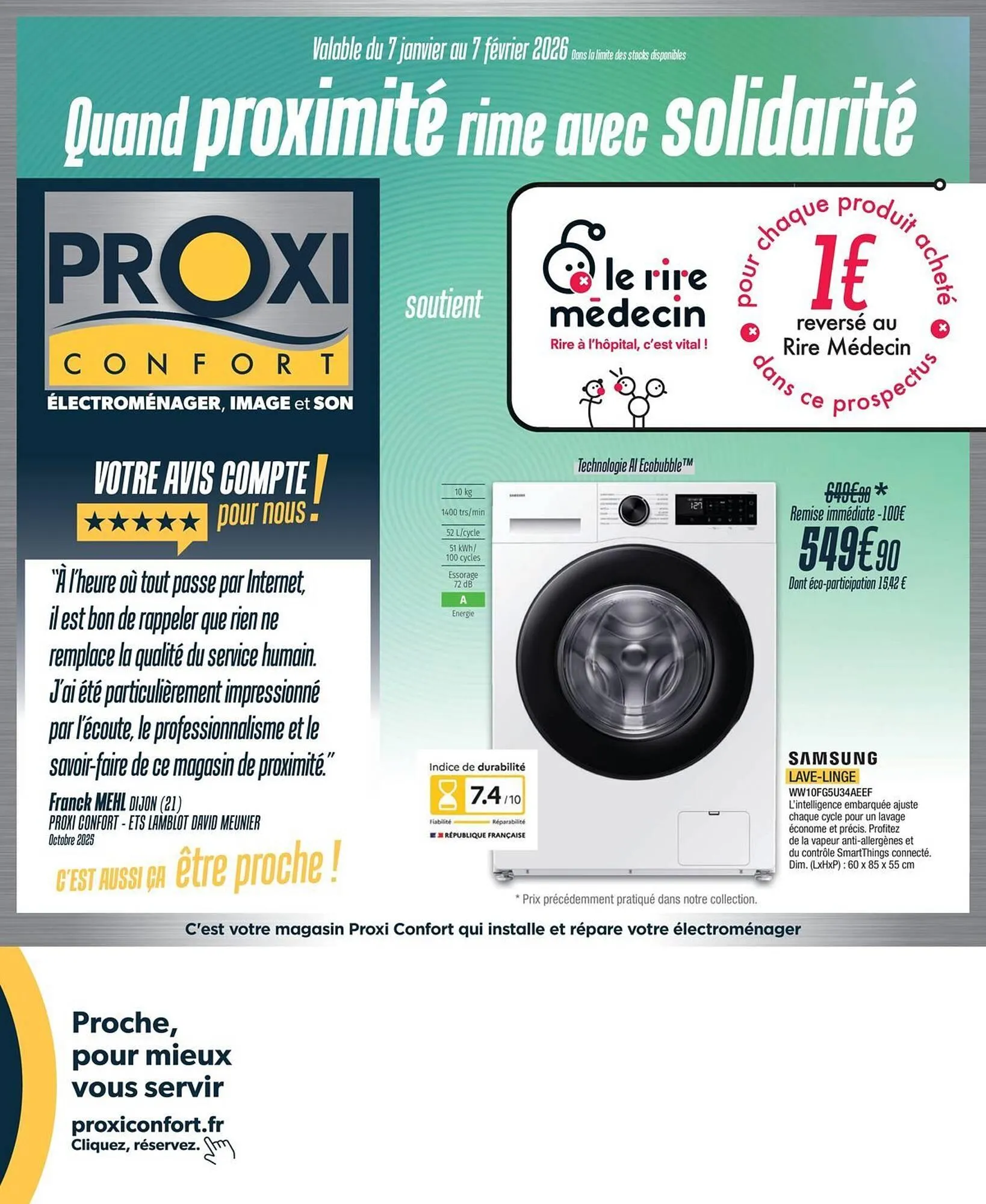 Catalogue Proxi Confort du 7 janvier au 7 février 2026 - Catalogue page 1