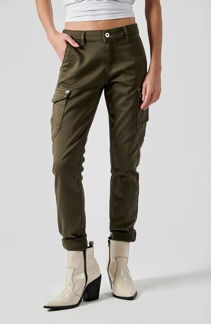 Jean slim kaki femme