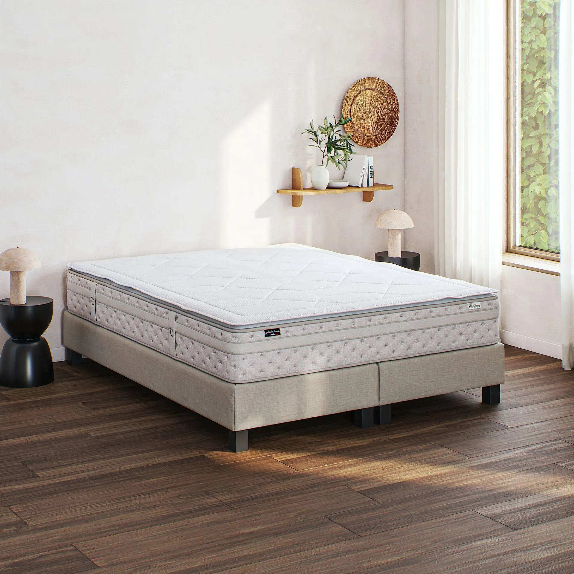 Surmatelas double face été/hiver 4cm - 140x200cm