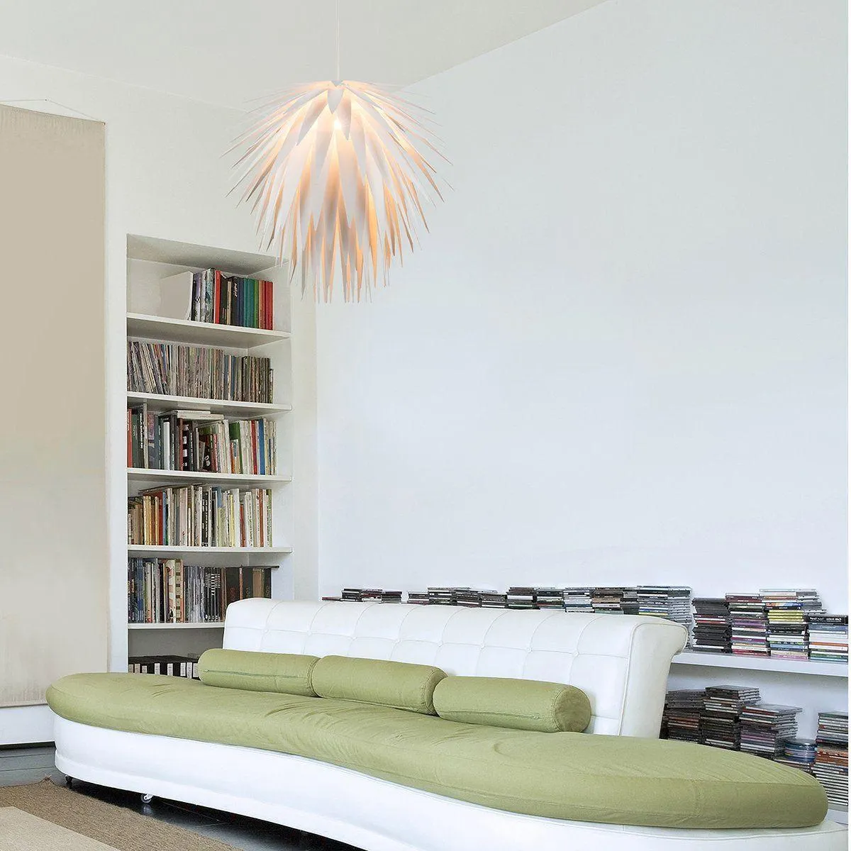 Suspension scandinave NALA blanche en PVC