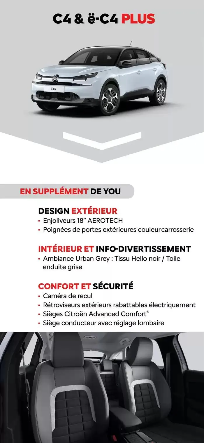 Citroën Nouvelle ë-C4 Electrique 5 portes C-BOOK du 15 janvier au 15 janvier 2026 - Catalogue page 13