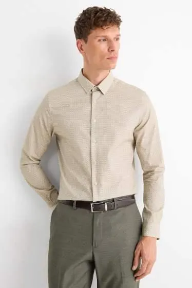 Business shirt - slim fit - kent collar - patterned