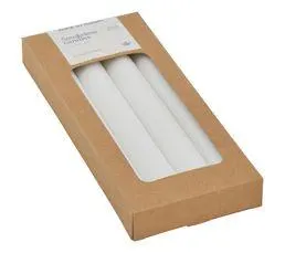 Set 4 bougies H. 20 cm ORIA Blanc