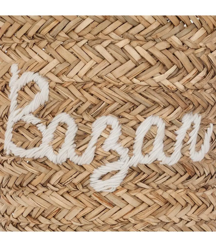 Panier de rangement osier & broderie blanche chambre enfant