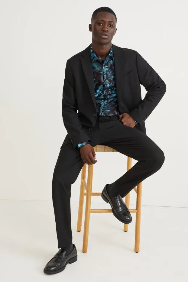 Business shirt - slim fit - cutaway collar - easy-iron