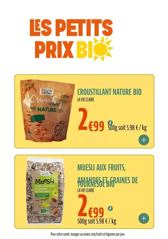 LES PETITS PRIX BIO du 11 mars au 31 décembre 2025 - Catalogue page 46