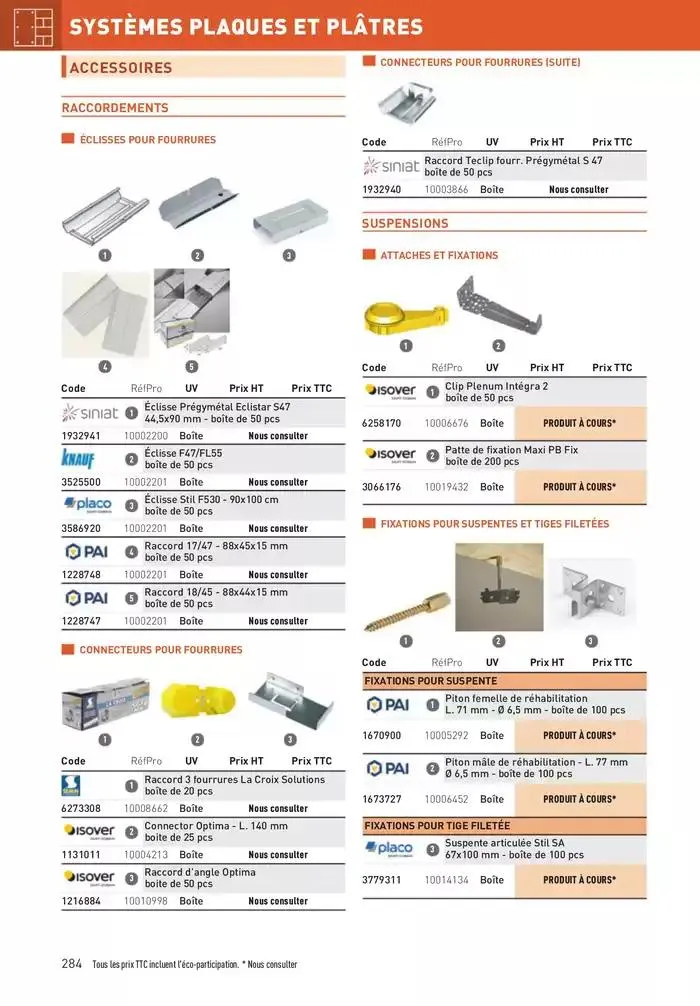 Matériaux 2025 du 1 janvier au 31 décembre 2025 - Catalogue page 284