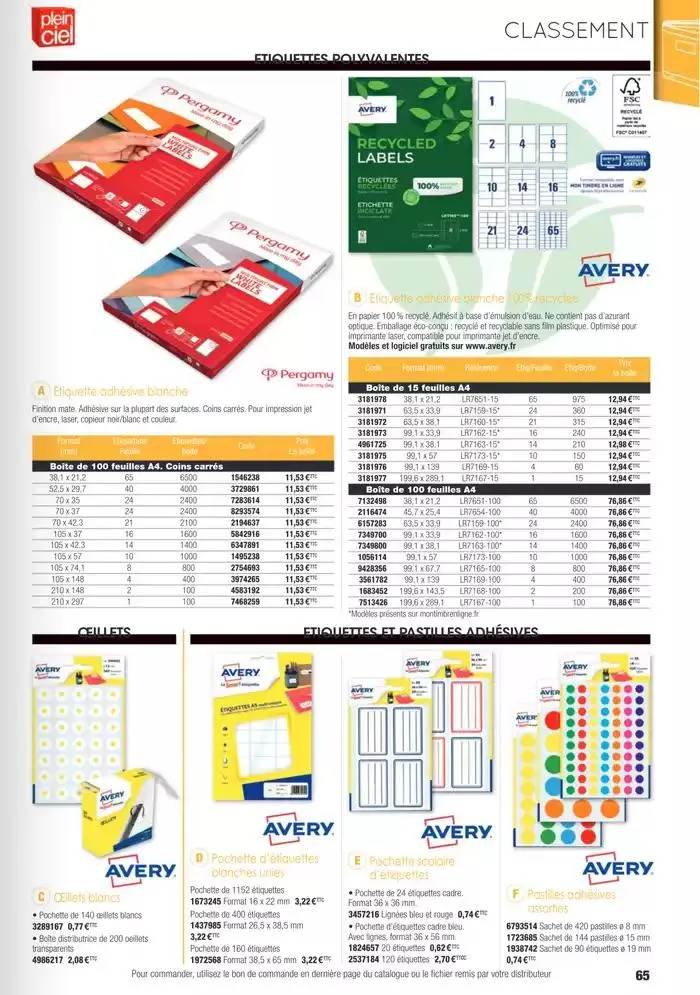 Écoles et loisirs 2025 du 1 janvier au 31 décembre 2025 - Catalogue page 65