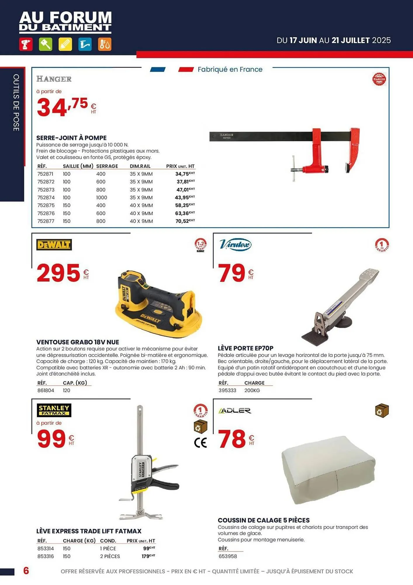 Catalogue Au Forum du Bâtiment du 17 juin au 21 juillet 2025 - Catalogue page 6