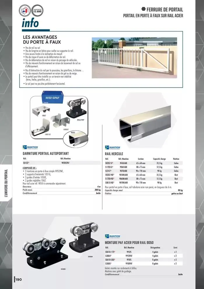 Guide Quincaillerie Serrurerie 2025 - 2026 du 1 avril au 1 avril 2026 - Catalogue page 192