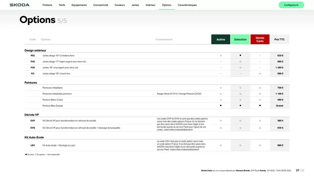 Nouveau Kamiq Selection 1.0 TSI 95ch BVM du 17 octobre au 17 octobre 2025 - Catalogue page 27