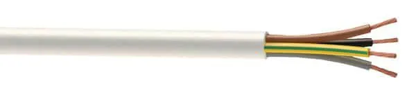 Câble électrique H05VVF 4G1mm² blanc - Vendu au mètre - Nexans