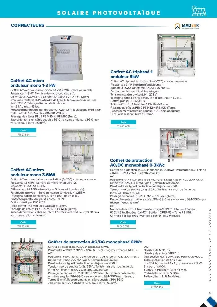 L'UNIVERS CHAUFFAGE, CLIMATISATION & PHOTOVOLTAÏQUE du 1 janvier au 31 décembre 2026 - Catalogue page 57