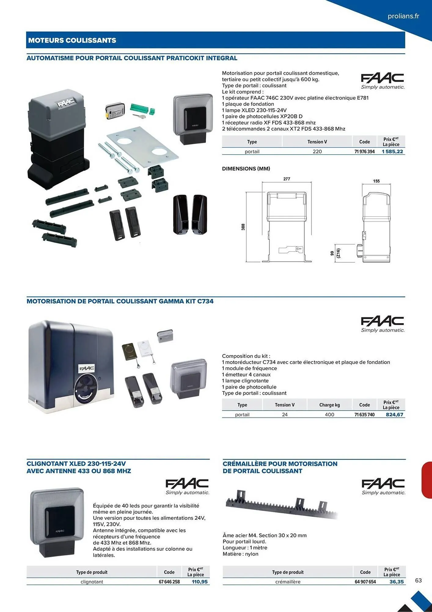 Catalogue Prolians du 2 octobre au 31 décembre 2025 - Catalogue page 63