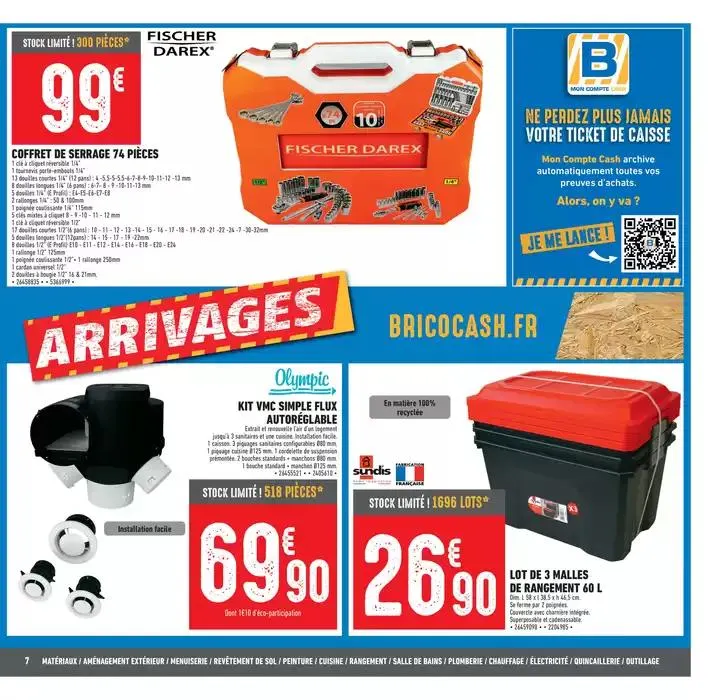 Venez profitez des nouveaux arrivages Brico Cash ! du 28 mars au 10 avril 2025 - Catalogue page 7